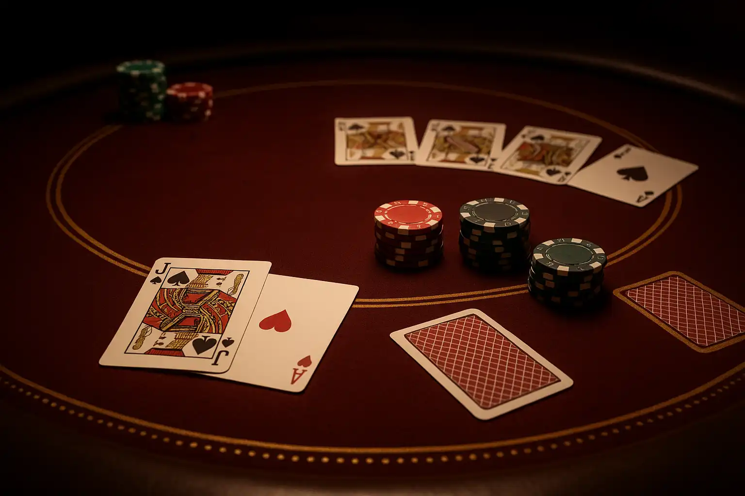 Stół do blackjacka i pokera dostępny w CrazyTower Kasyno